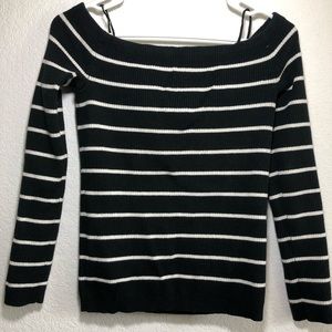 Off the Shoulder Ribbed Sweater